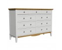 Комод с ящиками из дерева 036 белый воск/антик 24