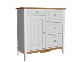Комод 113 для прихожей Пенни белый воск/антик 24