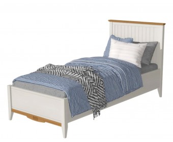 Кровать односпальная 90х200 Пенни белый/антик 24 Кровать односпальная 90х200 Пенни белый/антик 24