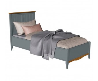 Кровать односпальная 90х200 Пенни серый 7046/антик 24 Кровать односпальная 90х200 Пенни серый 7046/антик 24