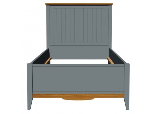 Кровать односпальная 90х200 Пенни серый 7046/антик 24