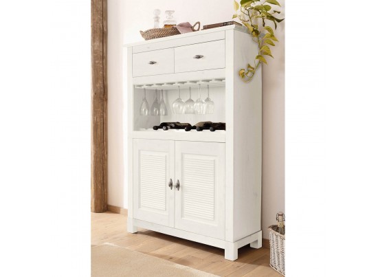 Комод-бар "Рауна" (белый воск УКВ)