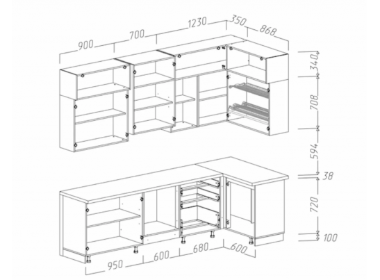 Кухонный гарнитур "ЛеоНелли"
