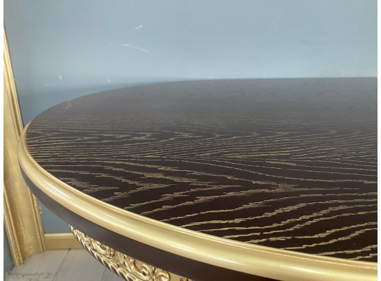 Стол овальный Изабелла (шпон, орех, патина золото)