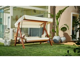  Качели Lyon с бежевыми подушками