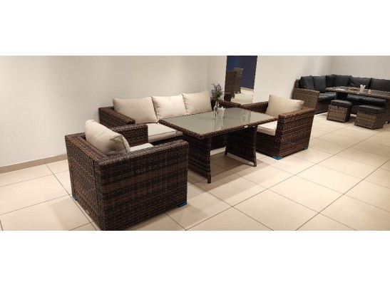 Комплект мебели KARL с обеденным столом (коричневый) в Набережных Челнах