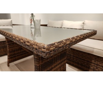 Комплект мебели KARL с обеденным столом (коричневый)