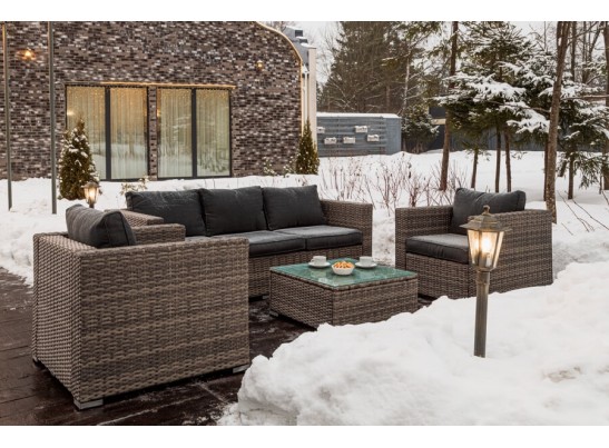 Лаунж-зона KARL с трёхместным диваном (серая) в Набережных Челнах