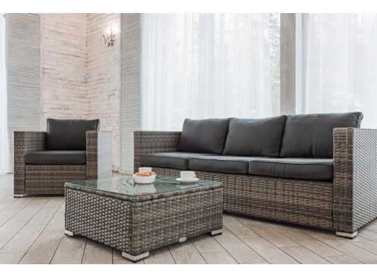 Лаунж-зона KARL с трёхместным диваном (серая) в Набережных Челнах