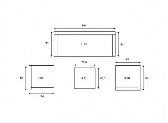 Лаунж-зона KARL с трёхместным диваном (серая) в Набережных Челнах