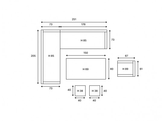Угловой комплект Genry из искусственного ротанга в Набережных Челнах