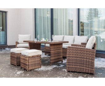  Комплект мебели ZOYA из искусственного ротанга (коричневый)