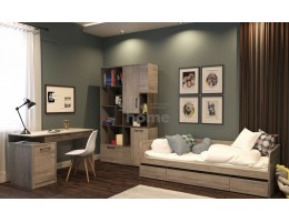 Подростковая мебель "Денвер" (возможный вариант комплектации), Риббек серый