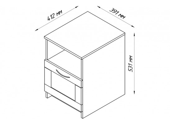 Прикроватная тумба СИРИУС 1 2.02.03.010.1 в Набережных Челнах