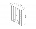 Шкаф 4 двери и 1 ящик с зеркалами СИРИУС 4 2.02.01.041.1 в Набережных Челнах