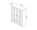 Шкаф Шведский Стандарт 4 двери и 1 ящик с зеркалами СИРИУС 4 2.02.01.042.1 в Набережных Челнах