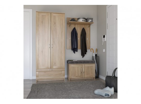 Шкаф 2 двери и 1 ящик СИРИУС 2 2.02.01.020.3 в Набережных Челнах