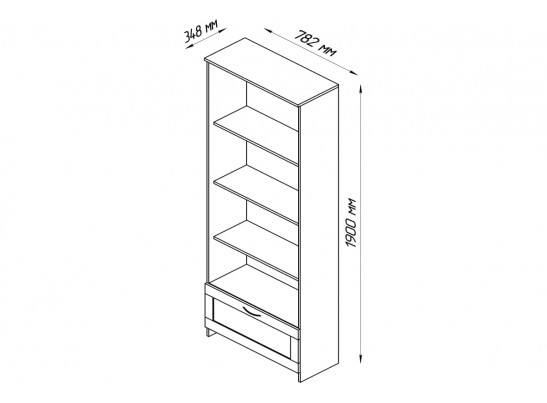 Стеллаж СИРИУС 1 ящик 2.02.07.100.1 в Набережных Челнах