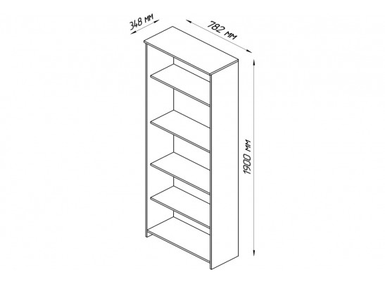 Стеллаж СИРИУС 5 полок 2.02.07.120.1 в Набережных Челнах