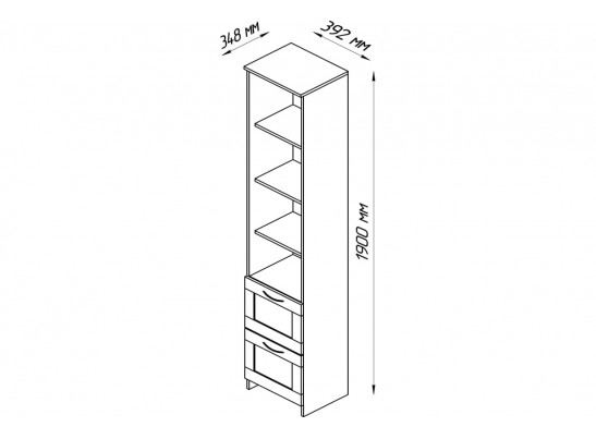 Стеллаж СИРИУС ящика 2.02.07.140.1 в Набережных Челнах
