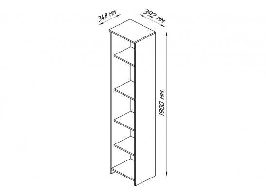 Стеллаж СИРИУС 5 полок 2.02.07.150.1 в Набережных Челнах