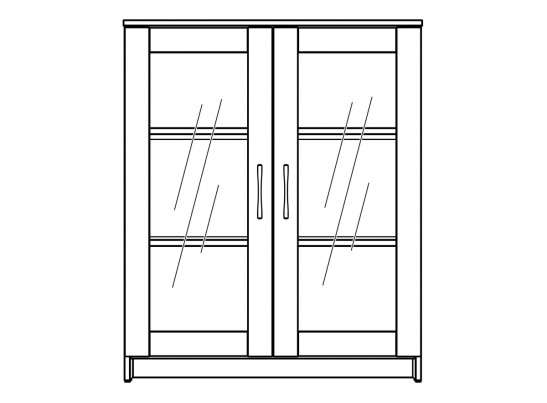 Тумба СИРИУС 2 двери со стеклом 2.02.03.360.1 в Набережных Челнах