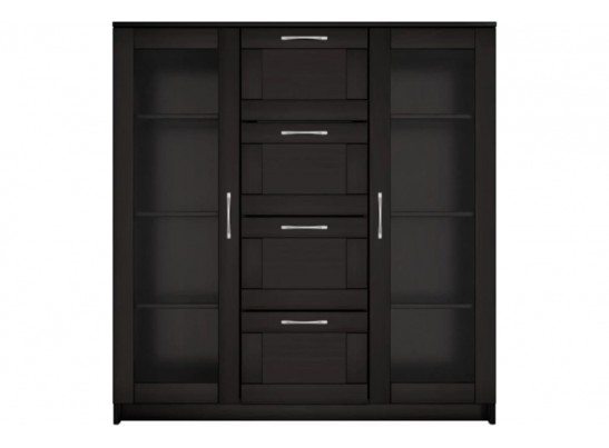 Тумба/комод СИРИУС 2 двери со стеклом и 4 ящика 2.02.03.400.1 в Набережных Челнах