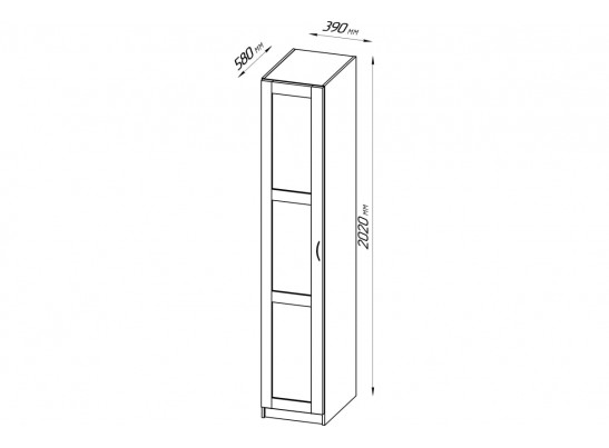 Шкаф ПЕГАС 1 сборная дверь 2.04.01.070.1 в Набережных Челнах