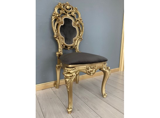 Стул с мягкой спинкой Император (велюр графит)