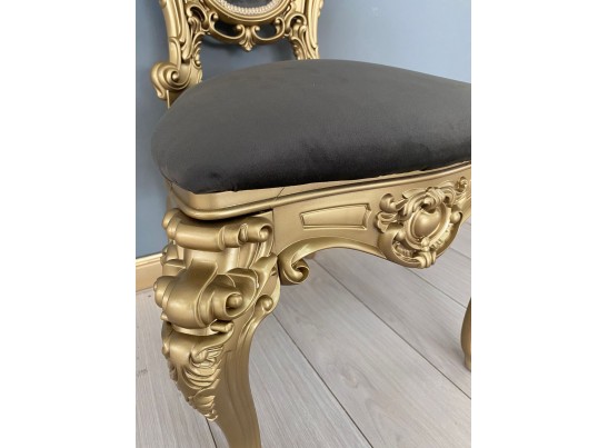 Стул с мягкой спинкой Император (велюр графит)