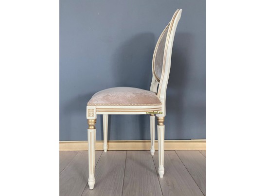 Стул Медальон (слоновая кость, патина золото)