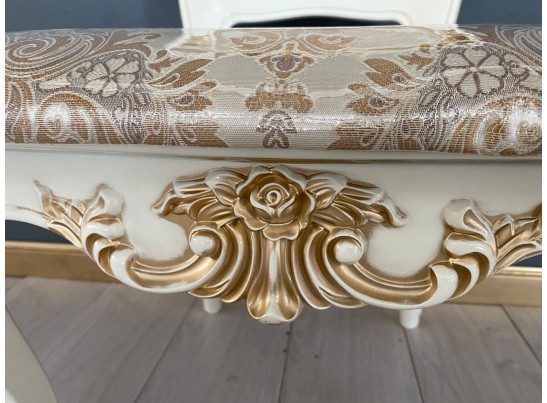 Стул Роза (слоновая кость, патина золото)