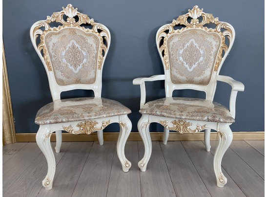 Стул Роза (слоновая кость, патина золото)