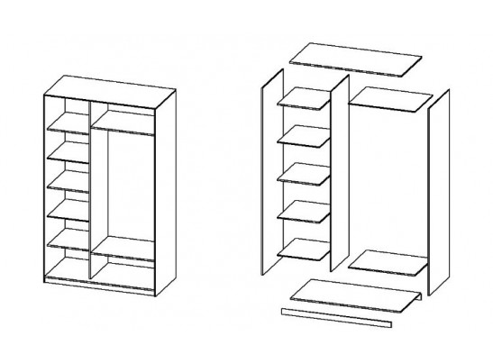 Шкаф-купе "Афина" 180, Венге