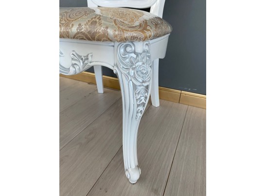 Стул Рафаэлло (белый, патина серебро)