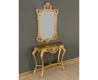 Консольный столик с зеркалом Версаль ТИП 2 (золото)