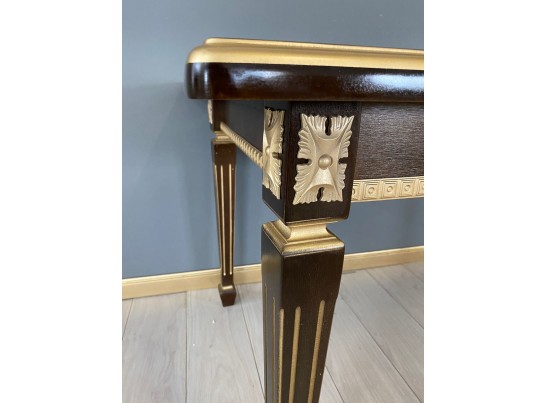 Стол прямоугольный раскладной Инфинити (орех с золотой патиной)