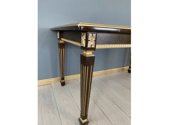 Стол прямоугольный раскладной Инфинити (орех с золотой патиной)