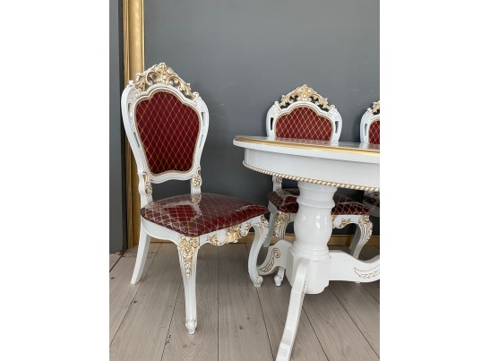 Обеденная группа Стол Милан и стулья Розалия (белый, патина золото) в Набережных Челнах