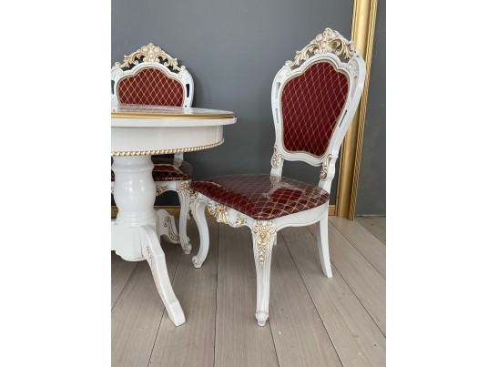 Обеденная группа Стол Милан и стулья Розалия (белый, патина золото) в Набережных Челнах