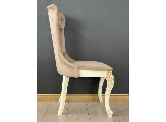 Стул с каретной стяжкой Ассоль 2 (слоновая кость, золото)