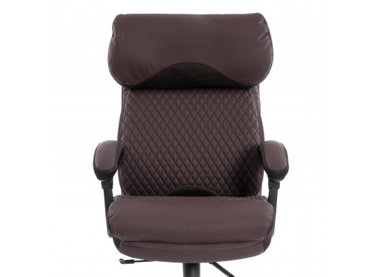 Кресло Чиф Металбл/Chief Metalbl кож/зам/ткань, коричневый/коричневый стеганный, 36-36/36-36 стеганный/TW-24