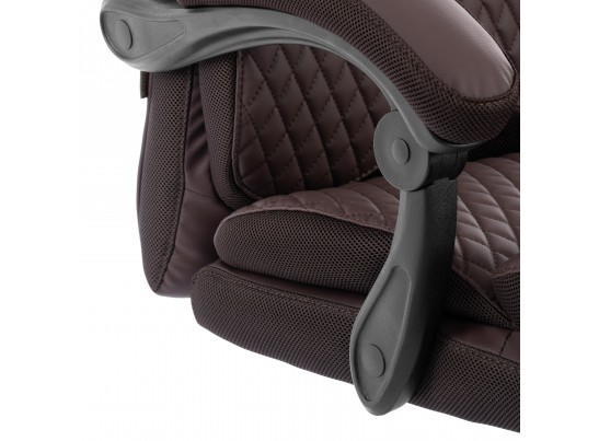 Кресло Чиф Металбл/Chief Metalbl кож/зам/ткань, коричневый/коричневый стеганный, 36-36/36-36 стеганный/TW-24