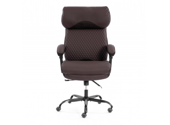 Кресло Чиф Металбл/Chief Metalbl кож/зам/ткань, коричневый/коричневый стеганный, 36-36/36-36 стеганный/TW-24