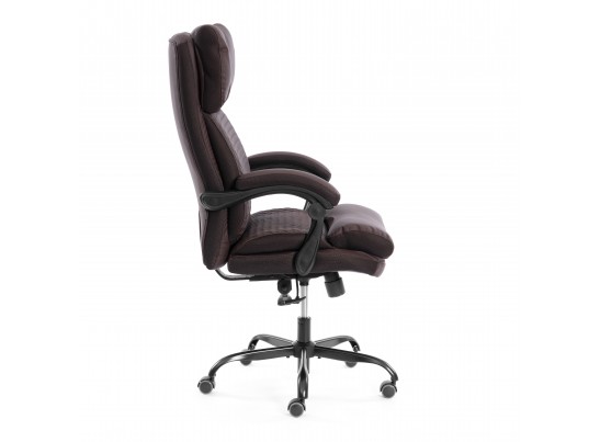 Кресло Чиф Металбл/Chief Metalbl кож/зам/ткань, коричневый/коричневый стеганный, 36-36/36-36 стеганный/TW-24