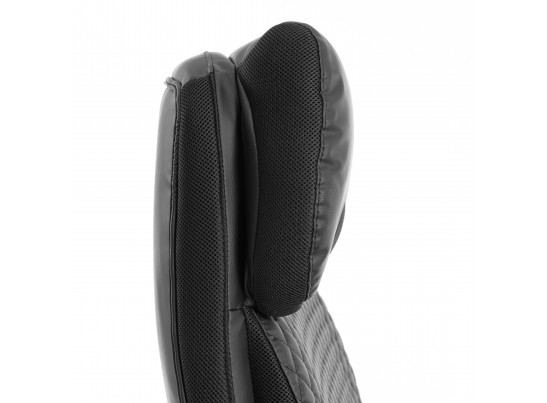 Кресло Чиф Металбл/Chief Metalbl кож/зам/ткань, черный/черный стеганный/черный, 36-6/36-6/TW-11