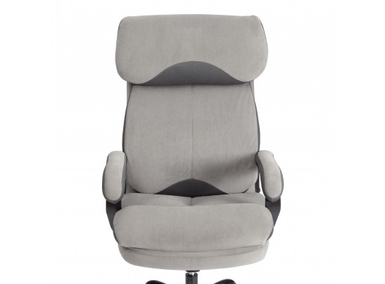 Кресло Дюк МеталБл/Duke metal BL велюр, серый, 29/TW-12