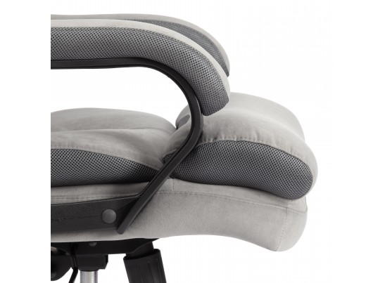 Кресло Дюк МеталБл/Duke metal BL велюр, серый, 29/TW-12