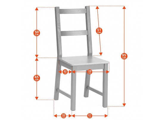 Комплект обеденный Соната/Sonata (стол+4стула) массив сосны, стол:120х75х75см стул:41х50х95см, антик /графит