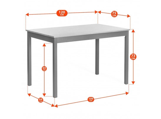 Комплект обеденный Соната/Sonata (стол+4стула) массив сосны, стол:120х75х75см стул:41х50х95см, антик /графит
